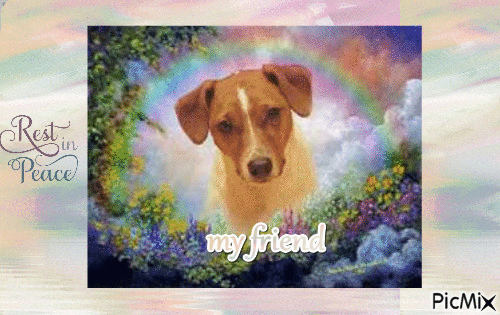 Rest in peace dog - Безплатен анимиран GIF