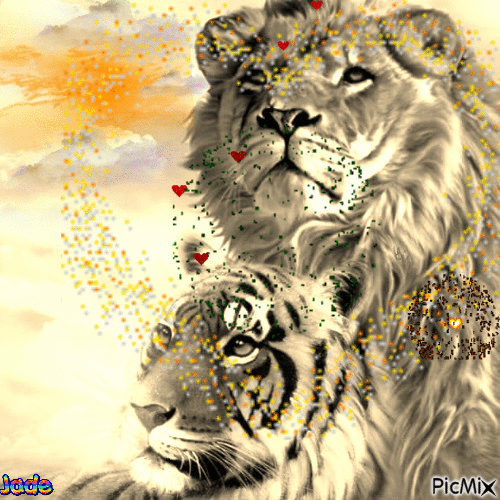 LionsInLove by Jade17 - GIF animado grátis