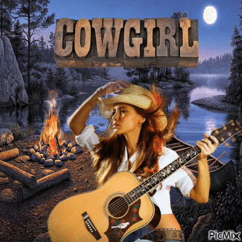 Cowgirl - GIF animé gratuit