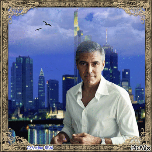 George Clooney par BBM - GIF animado gratis