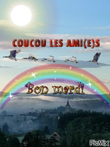 bonjour les amis bon  mardi - Бесплатный анимированный гифка