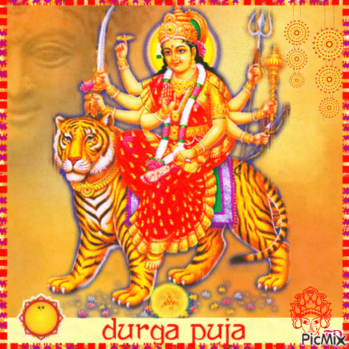 Maa Durga - GIF animé gratuit