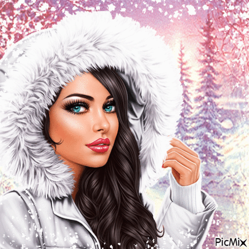 Winter beauty-contest - GIF animado grátis