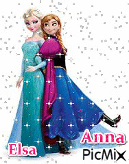 Elsa et Anna - GIF animado grátis
