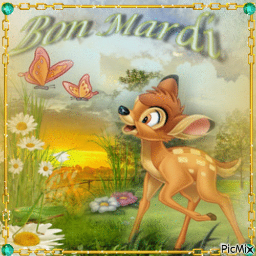 Bambi découverte - Animovaný GIF zadarmo