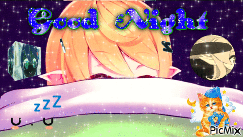 pomu rainpuff good night sleep - Gratis animerad GIF
