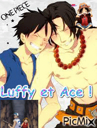 Luffy et Ace ! - Ingyenes animált GIF