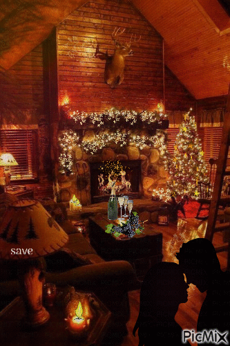 CHRISTMAS AT HOME - Ilmainen animoitu GIF