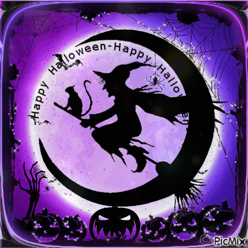 Halloween silhouette - Бесплатный анимированный гифка