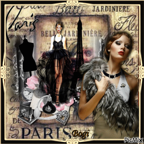 Parisian chic and elegance.../vintage - Zdarma animovaný GIF