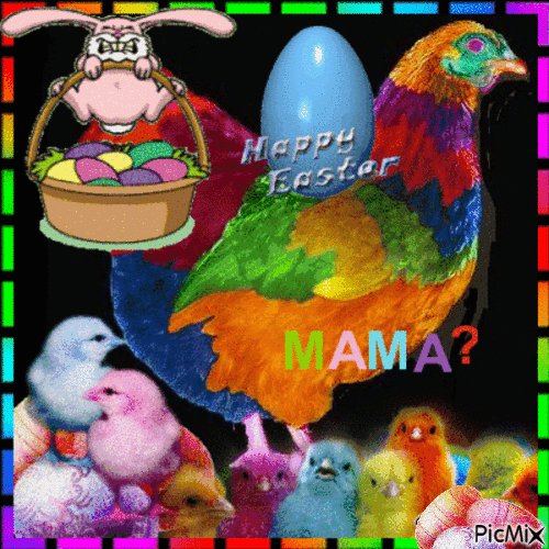 Happy Easter - Surrealism - GIF animé gratuit