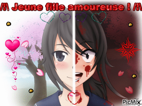 Attention, jeune fille amoureuse ! - Darmowy animowany GIF