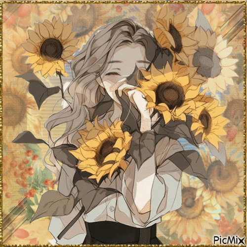 Sunflower Love - GIF animé gratuit