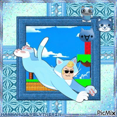 ({(Cat Johnny Bravo)}) - Darmowy animowany GIF