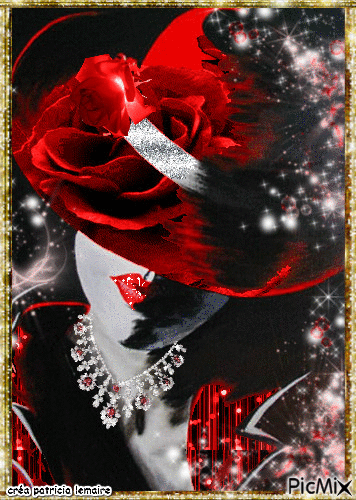femme en rouge - Бесплатный анимированный гифка
