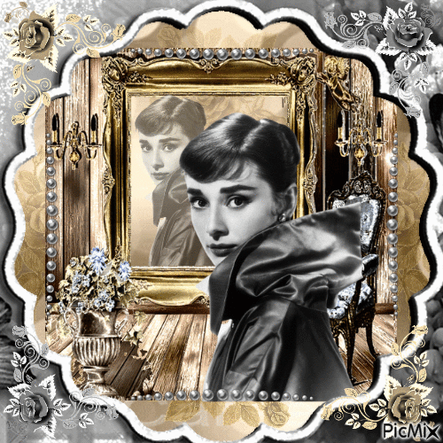 Audrey Hepburn, Actrice Britannique - Бесплатни анимирани ГИФ