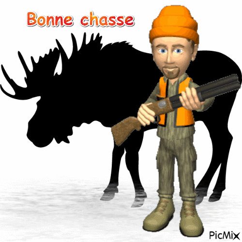 Bonne chasse - Бесплатный анимированный гифка