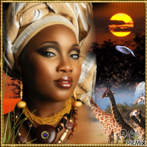 beleza de africa - Darmowy animowany GIF