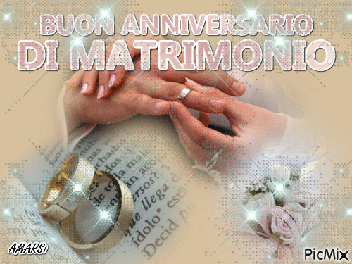 BUON ANNIVERSARIO DI MATRIMONIO - 無料のアニメーション GIF