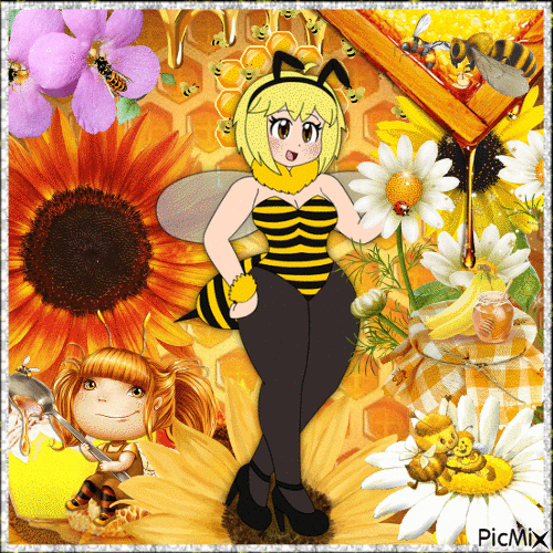 Funny male anime bee character on Craiyon