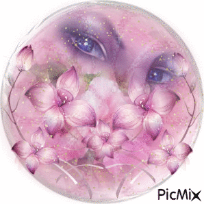 Pink-Bowl-Flower - GIF animasi gratis