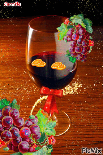 Un verre de vin - 無料のアニメーション GIF