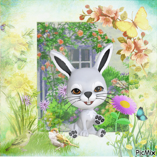 kelinci musim semi 4/4/022 - GIF animasi gratis