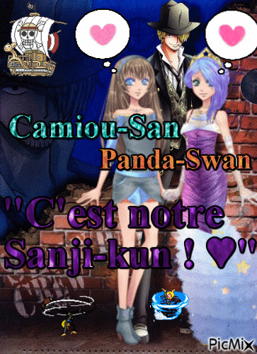 Camiou-San & Panda-Swan X Sanji-kun ♥ - Gratis geanimeerde GIF