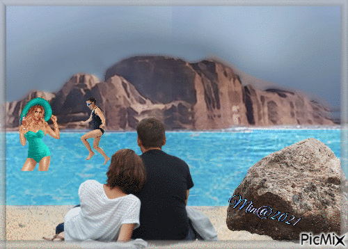 Min@     sommardag vid havet - Animovaný GIF zadarmo