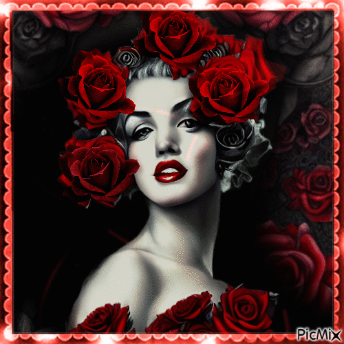 Les roses rouges - Darmowy animowany GIF
