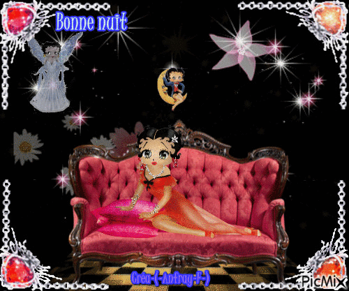 Bonne nuit-Betty Boop - Animovaný GIF zadarmo