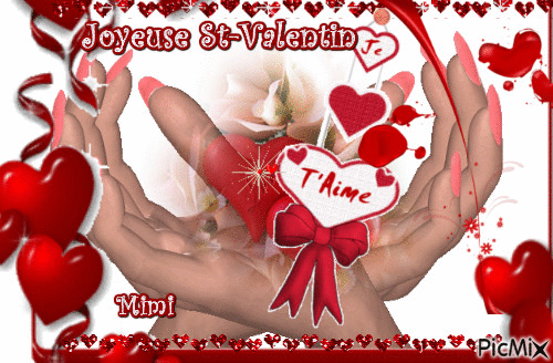 Joyeuse St-Valentin - GIF animé gratuit