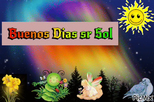 Buenos dias sr Sol - Bezmaksas animēts GIF