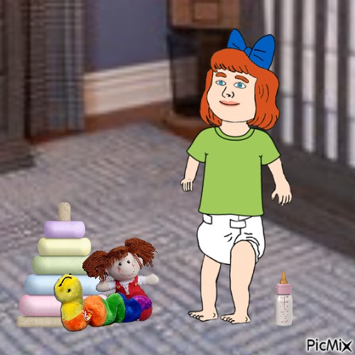 Baby with assorted playtoys and bottle - zdarma png