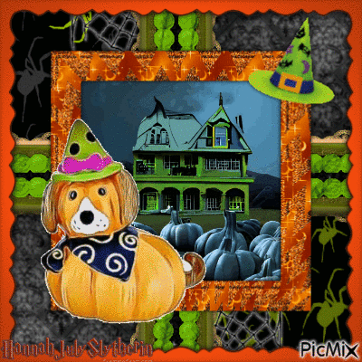 [#]Halloween Witch Beagle[#] - GIF animé gratuit