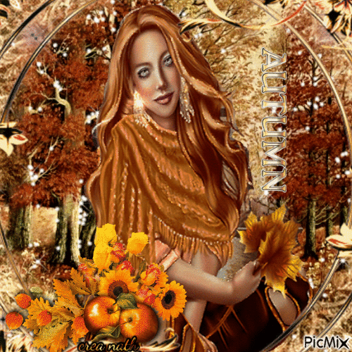 Automne/Belle rousse - Free animated GIF