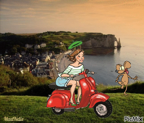 vive le scooter - Bezmaksas animēts GIF