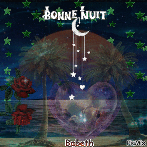 bonne nuit - Бесплатный анимированный гифка