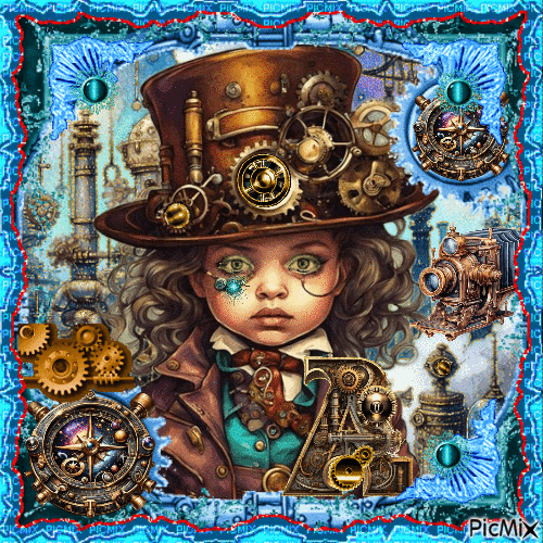 steampunk childreen - Free animated GIF