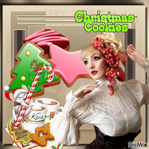 Cookies de Noël - GIF animé gratuit
