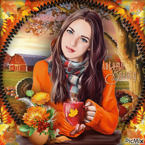Autumn Woman-RM-10-24-23 - Gratis animeret GIF