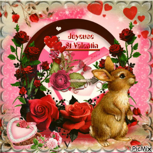 Bonne Saint Valentin mon Lapin - GIF animado gratis