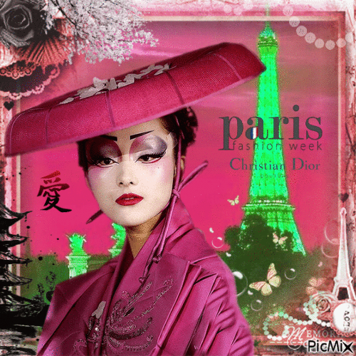 Geisha in Paris - Бесплатный анимированный гифка