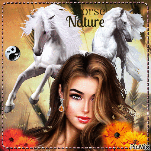 Horse Nature - GIF animé gratuit