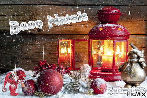 Buon Natale lampada - Darmowy animowany GIF