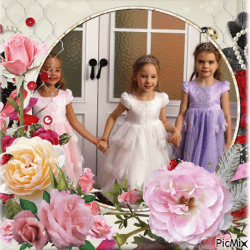 PETITES FILLES A UN MARIAGE - Free animated GIF