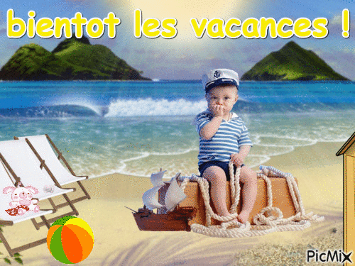 bientot les vacances a la mer ! - Zdarma animovaný GIF