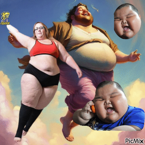 kövér emberek - Bezmaksas animēts GIF