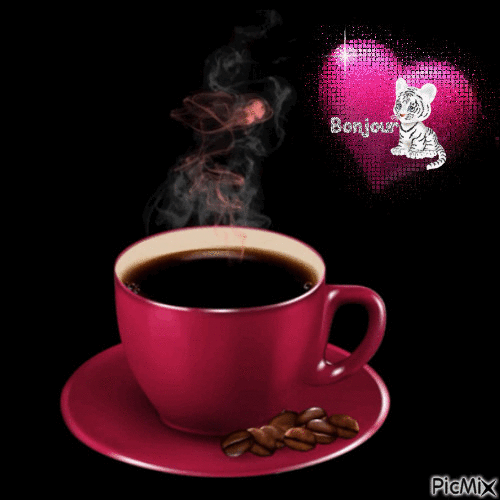 un café ce matin - Безплатен анимиран GIF