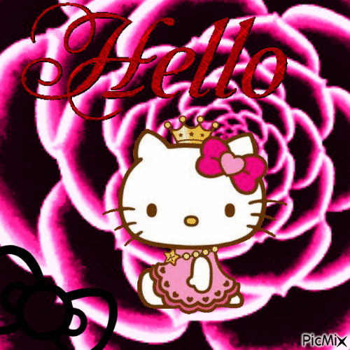 Hello Kitty - Gratis animeret GIF